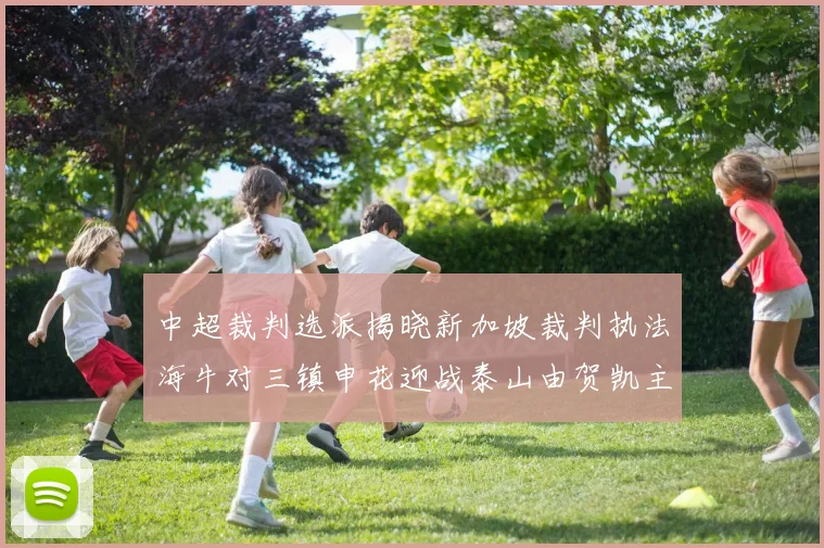 中超裁判选派揭晓新加坡裁判执法海牛对三镇申花迎战泰山由贺凯主哨